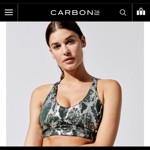 Carbon38 Other - Carbon38 Dark Leaf Metallic Snake bra S